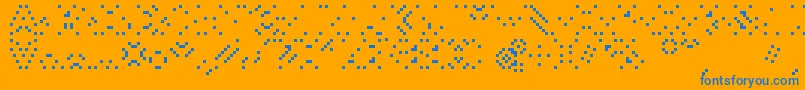 Smackyformulaali Font – Blue Fonts on Orange Background