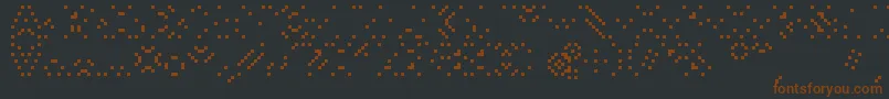 Smackyformulaali-Schriftart – Braune Schriften auf schwarzem Hintergrund