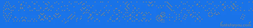 Fonte Smackyformulaali – fontes cinzas em um fundo azul