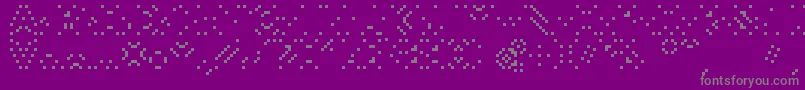 フォントSmackyformulaali – 紫の背景に灰色の文字