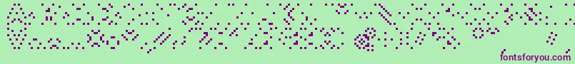 Шрифт Smackyformulaali – фиолетовые шрифты на зелёном фоне