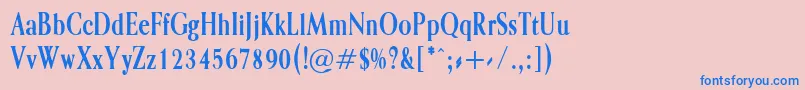 Opalone Font – Blue Fonts on Pink Background