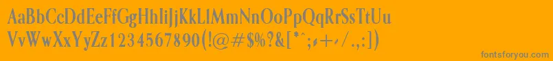 Opalone Font – Gray Fonts on Orange Background