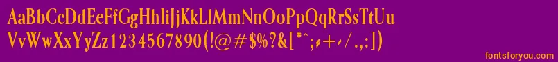 Opalone Font – Orange Fonts on Purple Background