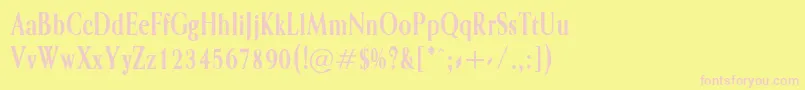 Opalone Font – Pink Fonts on Yellow Background