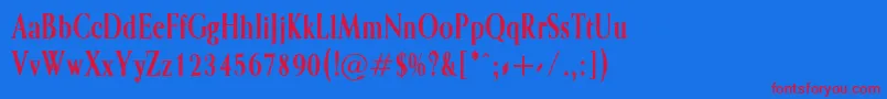 Opalone Font – Red Fonts on Blue Background