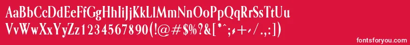 Opalone Font – White Fonts on Red Background