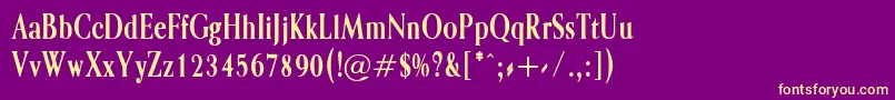 Opalone Font – Yellow Fonts on Purple Background