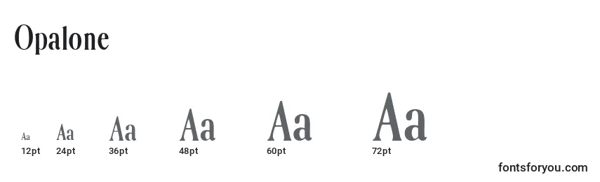 Размеры шрифта Opalone