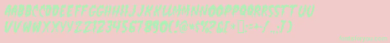 Flaminpo Font – Green Fonts on Pink Background