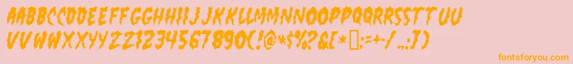 Flaminpo Font – Orange Fonts on Pink Background