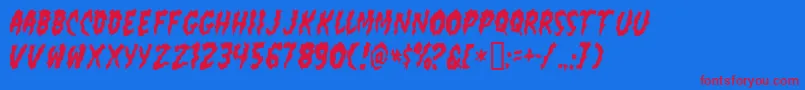 Flaminpo Font – Red Fonts on Blue Background