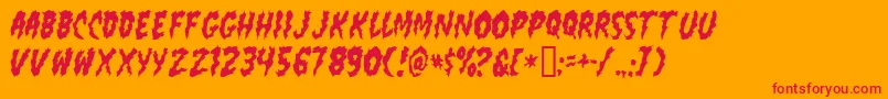 フォントFlaminpo – オレンジの背景に赤い文字