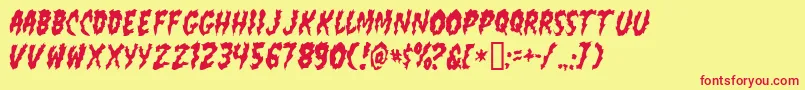 Weitere Informationen zur Flaminpo-Schriftart Flaminpo-Schriftart – Rote Schriften auf gelbem Hintergrund