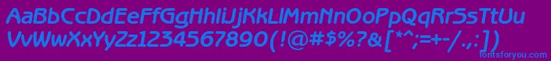 Шрифт BenguiatgothiccBolditalic – синие шрифты на фиолетовом фоне
