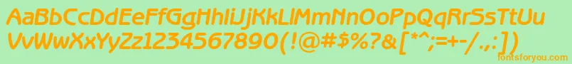 BenguiatgothiccBolditalic Font – Orange Fonts on Green Background