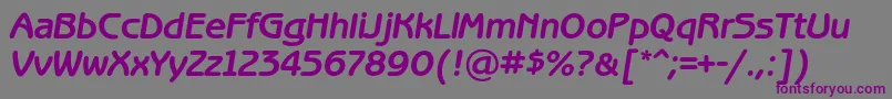Шрифт BenguiatgothiccBolditalic – фиолетовые шрифты на сером фоне