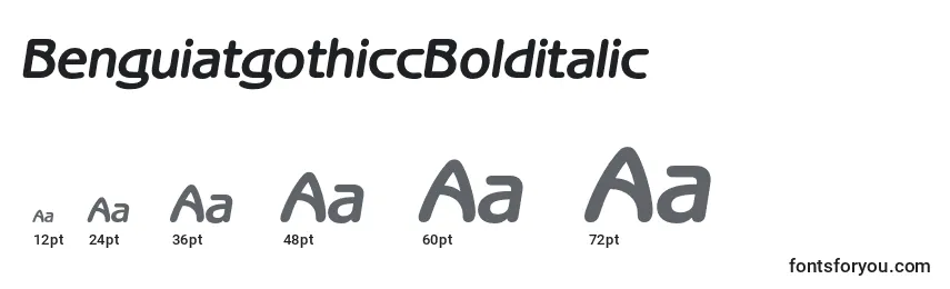Размеры шрифта BenguiatgothiccBolditalic