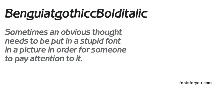 BenguiatgothiccBolditalic Font