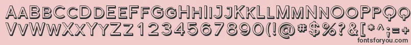 FlorencesansScShaded-fontti – mustat fontit vaaleanpunaisella taustalla