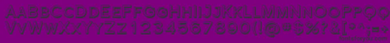 フォントFlorencesansScShaded – 紫の背景に黒い文字