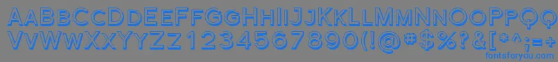 FlorencesansScShaded-fontti – siniset fontit harmaalla taustalla