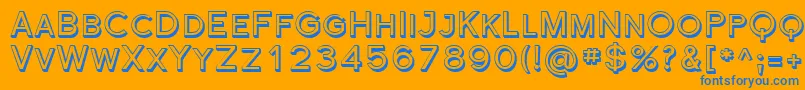 Шрифт FlorencesansScShaded – синие шрифты на оранжевом фоне
