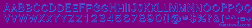 FlorencesansScShaded-fontti – siniset fontit violetilla taustalla
