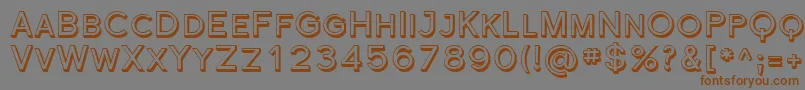 Шрифт FlorencesansScShaded – коричневые шрифты на сером фоне