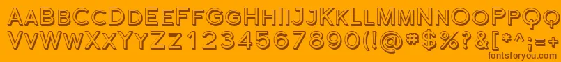 フォントFlorencesansScShaded – オレンジの背景に茶色のフォント