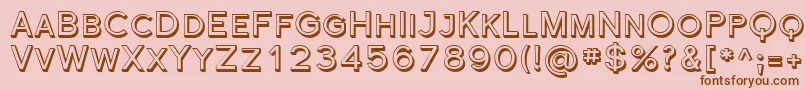 FlorencesansScShaded-fontti – ruskeat fontit vaaleanpunaisella taustalla