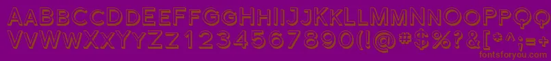 FlorencesansScShaded-fontti – ruskeat fontit violetilla taustalla