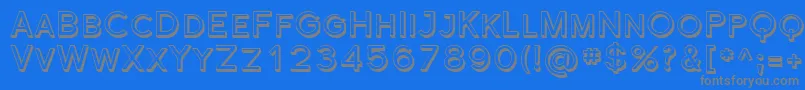 FlorencesansScShaded-fontti – harmaat kirjasimet sinisellä taustalla