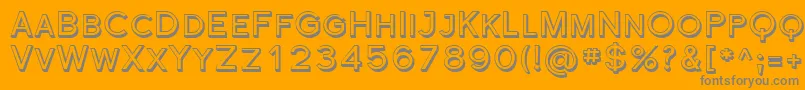Шрифт FlorencesansScShaded – серые шрифты на оранжевом фоне