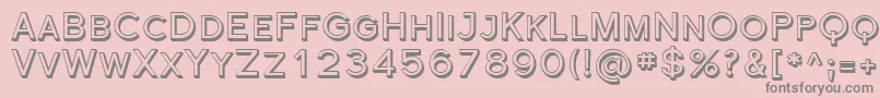 Шрифт FlorencesansScShaded – серые шрифты на розовом фоне