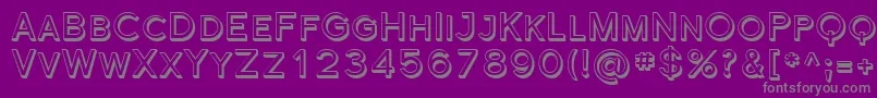 FlorencesansScShaded-Schriftart – Graue Schriften auf violettem Hintergrund