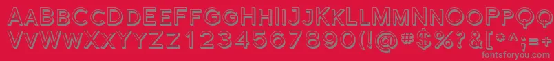 FlorencesansScShaded Font – Gray Fonts on Red Background
