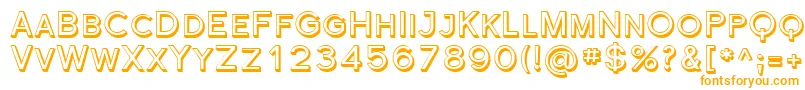 Шрифт FlorencesansScShaded – оранжевые шрифты на белом фоне