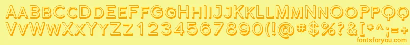 Шрифт FlorencesansScShaded – оранжевые шрифты на жёлтом фоне
