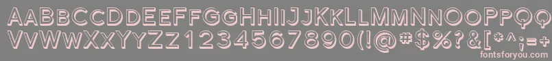 Шрифт FlorencesansScShaded – розовые шрифты на сером фоне