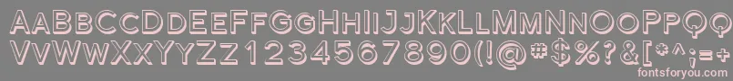 フォントFlorencesansScShaded – 灰色の背景にピンクのフォント