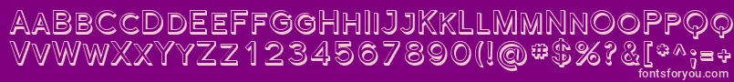 FlorencesansScShaded-fontti – vaaleanpunaiset fontit violetilla taustalla