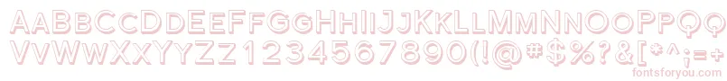 Шрифт FlorencesansScShaded – розовые шрифты на белом фоне