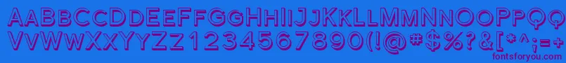 Шрифт FlorencesansScShaded – фиолетовые шрифты на синем фоне