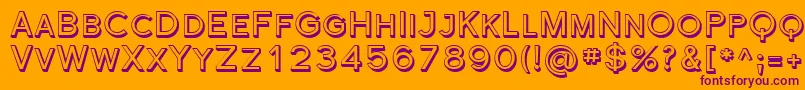 Шрифт FlorencesansScShaded – фиолетовые шрифты на оранжевом фоне