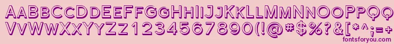 Шрифт FlorencesansScShaded – фиолетовые шрифты на розовом фоне