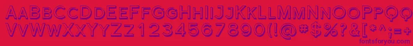 Шрифт FlorencesansScShaded – фиолетовые шрифты на красном фоне