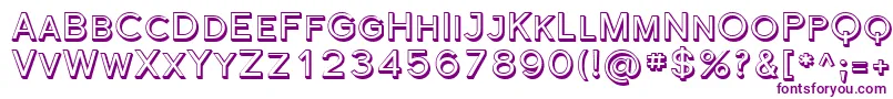 FlorencesansScShaded-Schriftart – Violette Schriften auf weißem Hintergrund