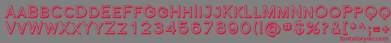 フォントFlorencesansScShaded – 赤い文字の灰色の背景