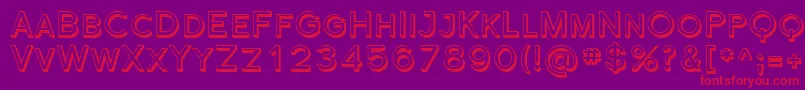 フォントFlorencesansScShaded – 紫の背景に赤い文字
